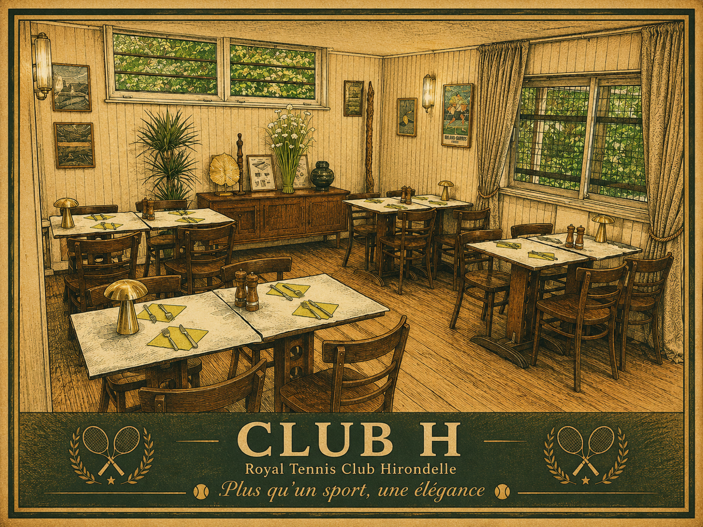 Club H — illustration vintage