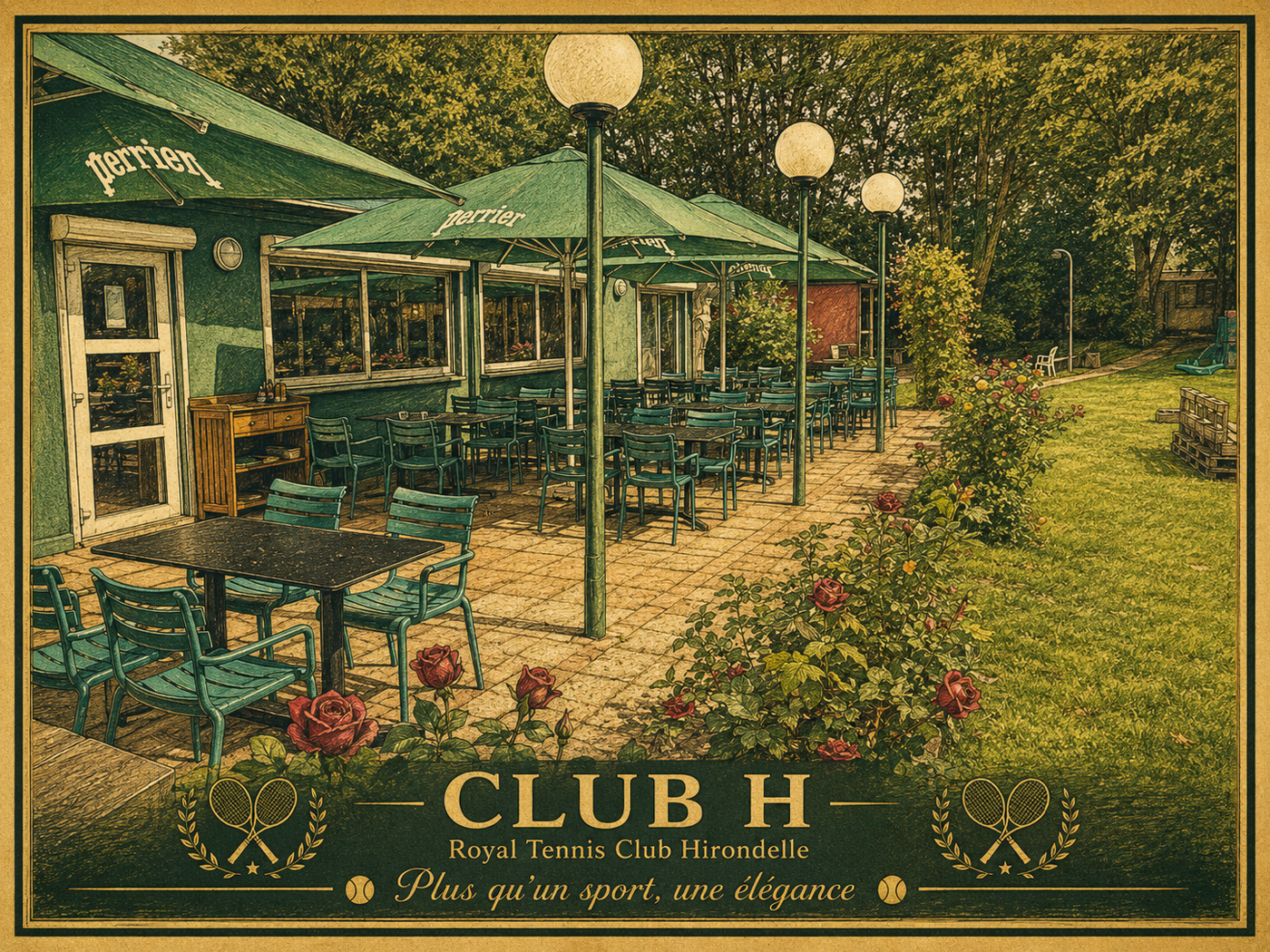 Le Club H — illustration vintage